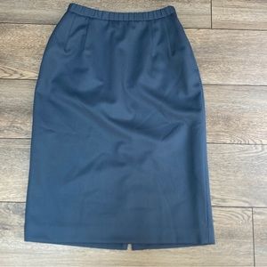 Pendleton Vintage 100% Virgin Wool Blue Pencil Skirt Sz 10